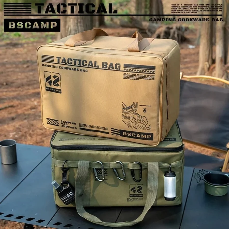 Two sizes of camp kitchen storage bag stacked
